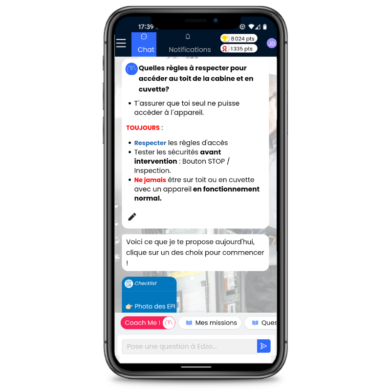 Monté en compétence des équipes terrain et sensibilisation port EPI