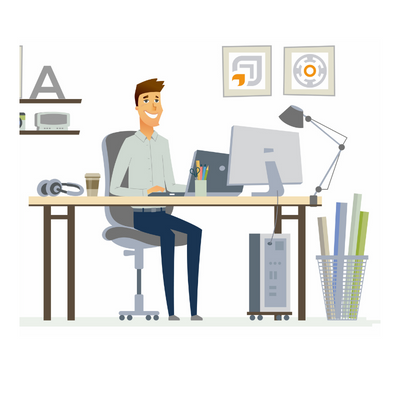 employé heureux et ses process RH automatisés et digitaux